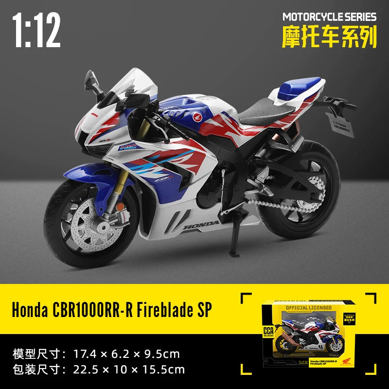 MSZ CCA 1:12 SUZUK GSX-R1000 with base alloy die-cast car motorcycle model, toy gift giving, die-cast static motorcycle model