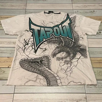 New Tapout Series T-Shirts Unisex Retro American Gothic Summer Casual Tops Hip-Hop Punk Printing Street Clothes