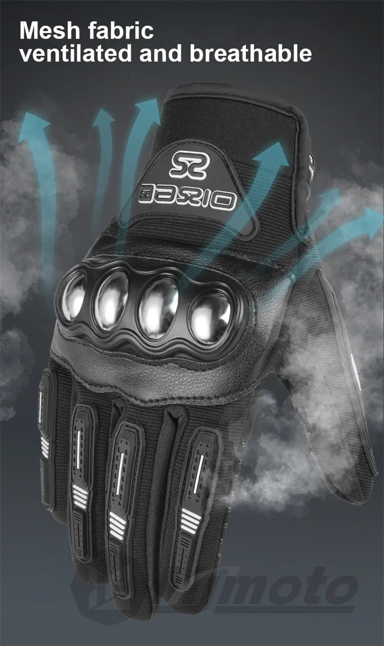 Motorcycle Gloves Breathable Racing Gloves Steel Protective Motorcyclists Riding Gloves Touch Screen Moto Biker Gloves Summer