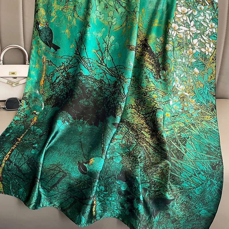 Spring Scarf Women's Luxury Design Polyester Material Soft Shawl Beach Scarf