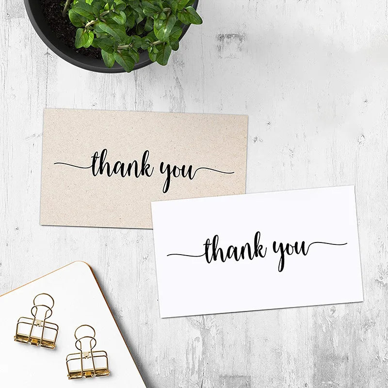 50pcs Thank You For Your Order Card Custom Write Your Business Card Small Business Gifts Decoration Goods Follow Card