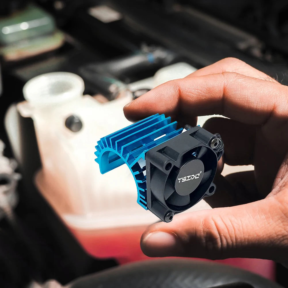 RC 380 390 2838 2845 2847 Brushless Motor RC Motor Fan Aluminum Cover Heat Sink with Cooling Fan for 1/14 1/16 1/18 RC Car - trendingshoping.com