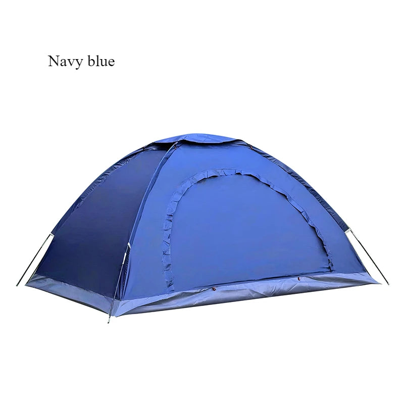 Outdoor Camping Tent Portable Hand Built Windproof Rain Sun Protection Hiking Tent For Couples And Children Double Bed Use