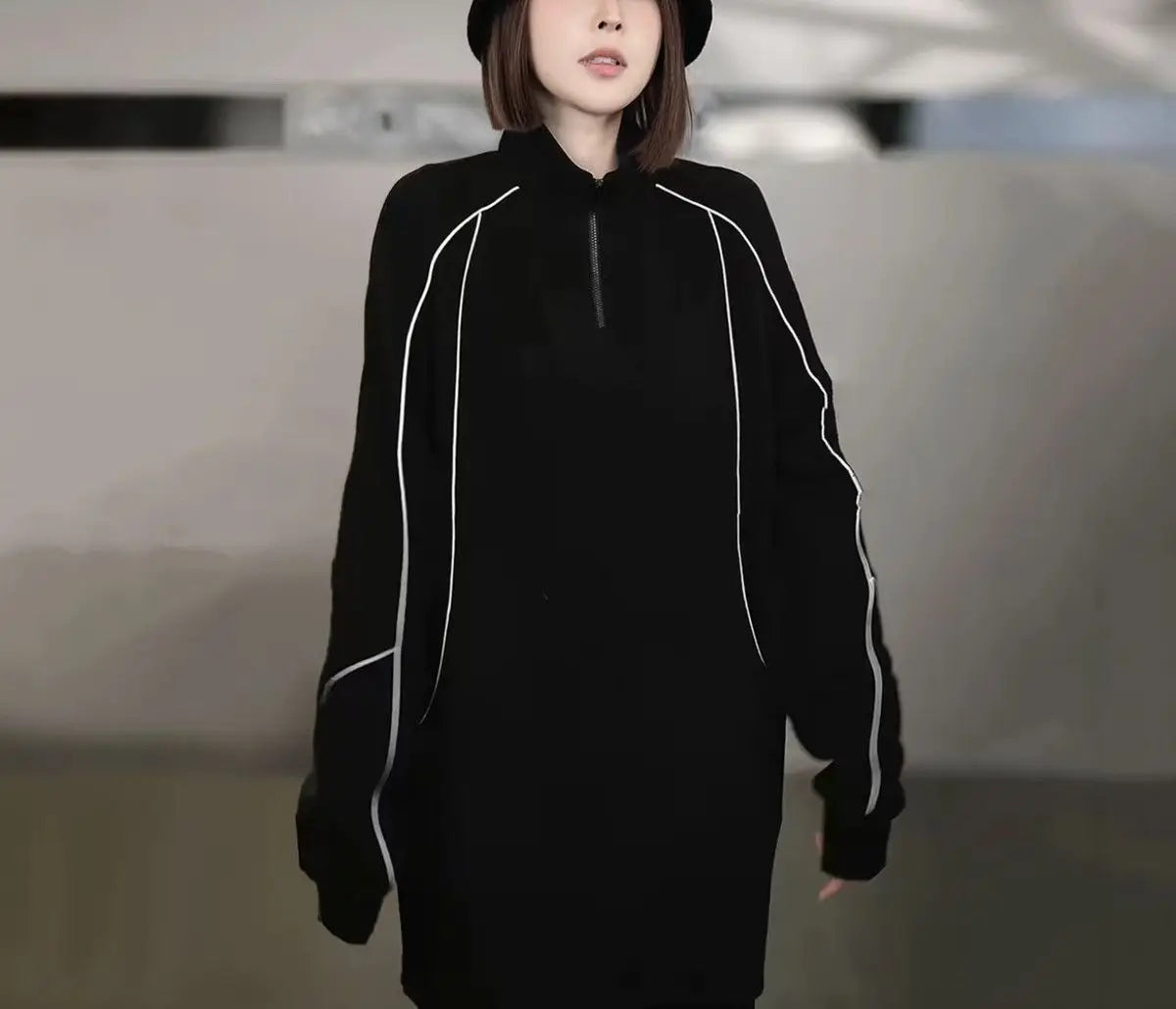 Women's Sweatshirt Autumn Winter New Loose Slim Versatile Mid-length Casual Top