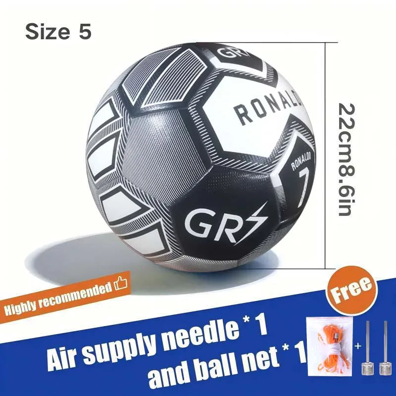 Professional Size 5 Soccer Ball - Seamless Waterproof PU Match Football
