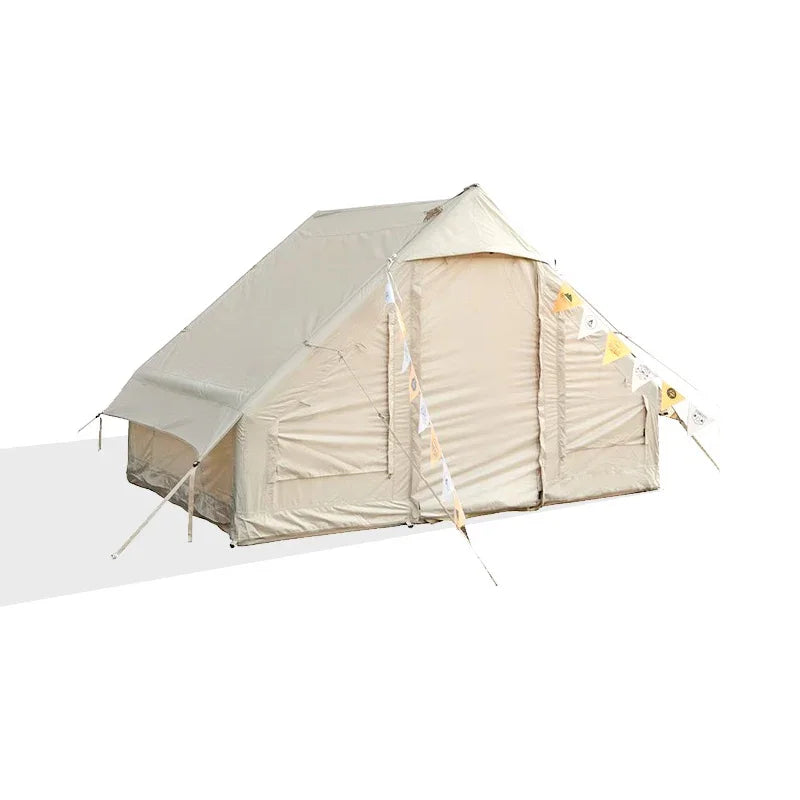 Large Inflatable Camping Tent Outdoor Overnight Shelter Complete Equipment Set With Sun Protection Rain Protection