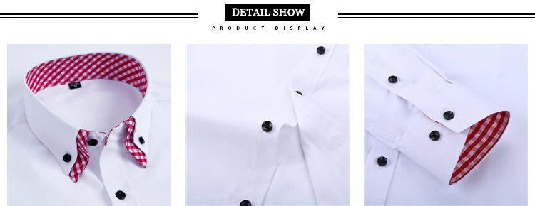 Men’s Long Sleeve Non-Iron Dress Shirt Regular Fit Formal Business Button Shirt