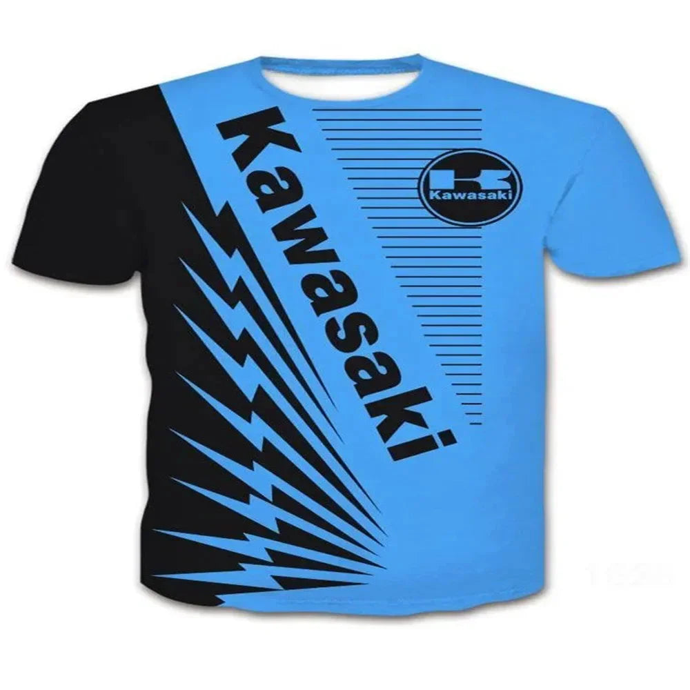 Kawasaki Racing Team Men’s T-Shirt Quick Dry Short Sleeve Motorcycle Sportswear