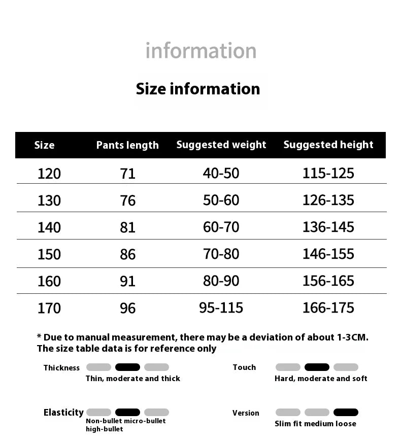 Kids Straight Wide Leg Workwear Jeans Casual Pants