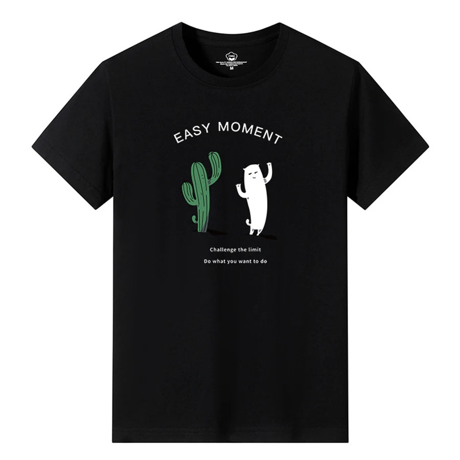 T Shirts Men Short New Fashion 2025 O-Neck Slim Black Sleeve Clothing Casual Style M-6XL