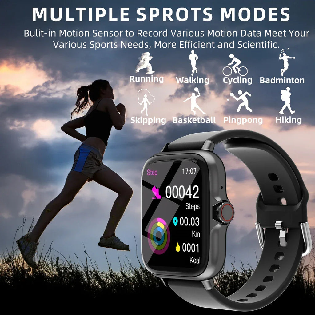 1.83'' Waterproof Smart Watch – Bluetooth Call, Sleep Monitoring, Sports Pedometer, Information Alerts for iPhone & Android - trendingshoping.com