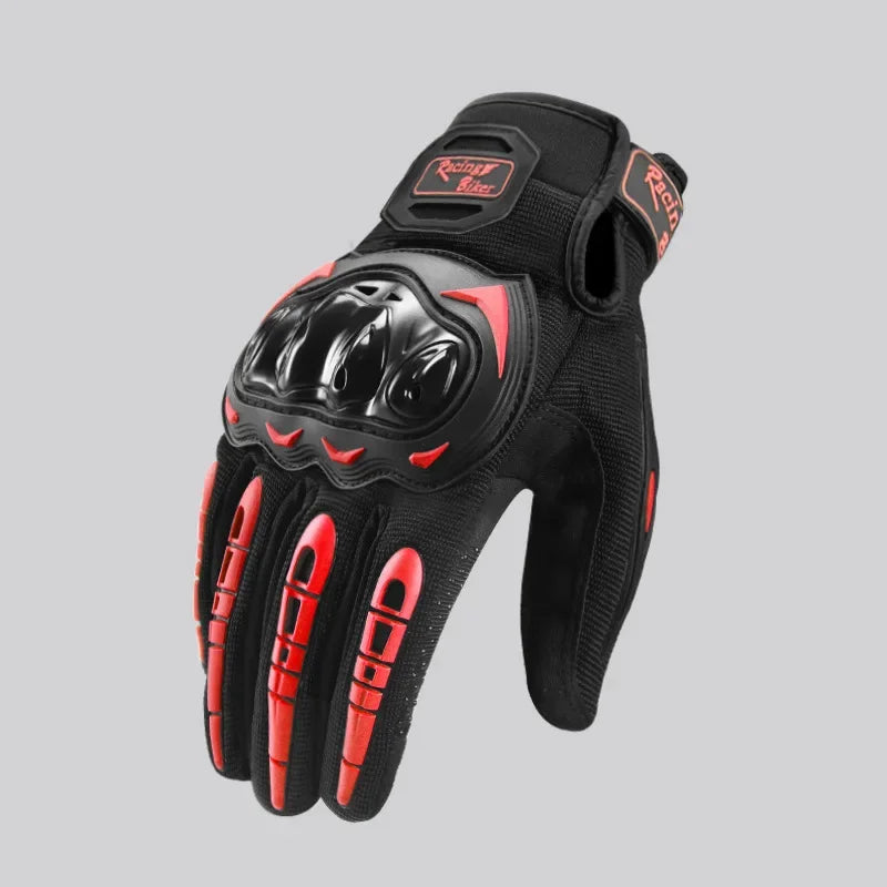 Professional Motorbike Gloves Mens Womens with Hard Knuckles Anti Slip Palm Touchscreen Design for Dirt Bike Riding