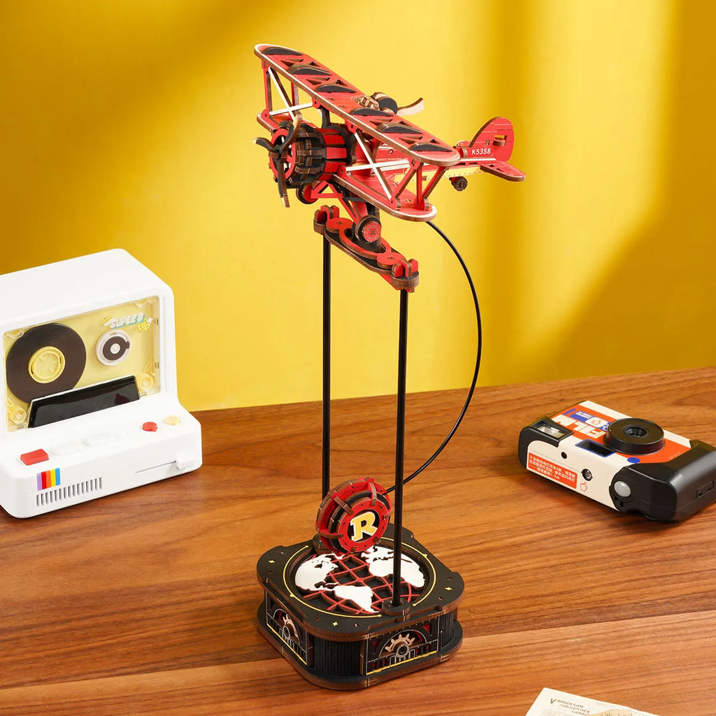 Robotime Rokr Gravity Swing Model Building Kit 3D Wooden Puzzle kit Sky Captain kit Ocean Fisher kit Best Gifts for Adults Teens - trendingshoping.com
