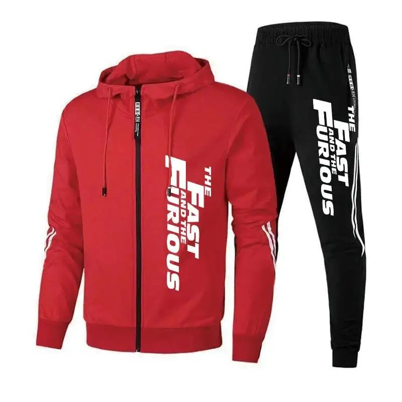 Men’s Racing Style Tracksuit Jacket and Sweatshirt Speed Car Graphic Casual Streetwear