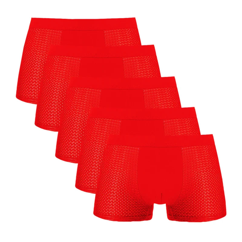 5PCS/Lot 8XL Mesh Mens Underwear Boxers Men Boxer Underwear men Boxers for Men Underwear Boxer Shorts Men Pantis Men Boxers