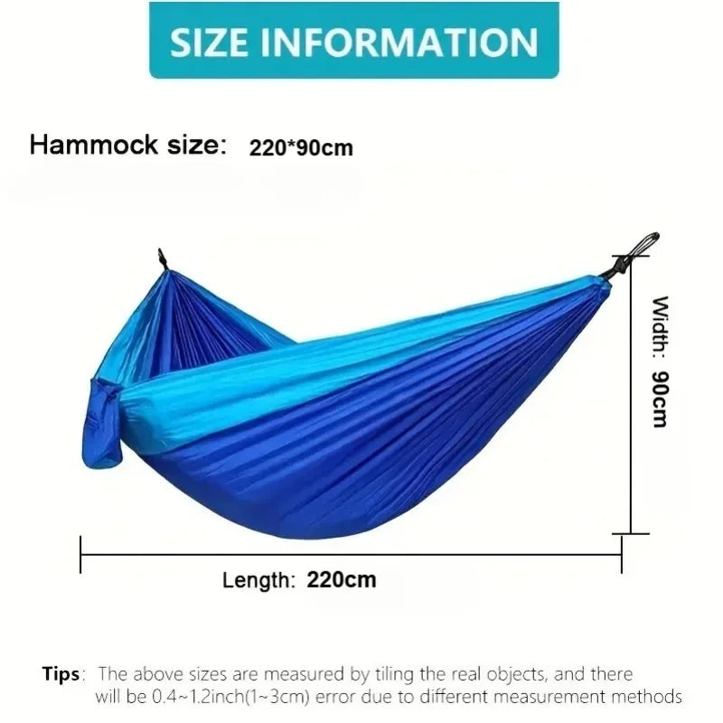 Camping Hammock Portable Lightweight Parachute Nylon Hammock For Outdoor Backpacking Survival Travel