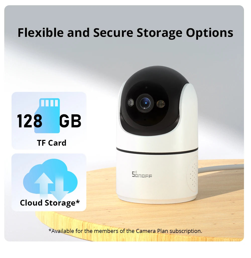 Sonoff Cam PT2 Smart Home Security Camera HD Night Vision Panoramic View Remote Monitoring With Two Way Interaction