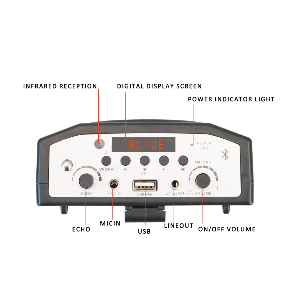 Speaker for Teachers Loudspeaker Microphone Portable Voice Amplifier Mini Wired Audio Natural Stereo Sound Speech