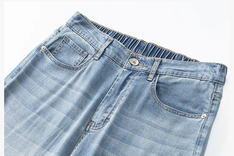 Mens Large Denim Jeans Baggy Fit Trousers for Men