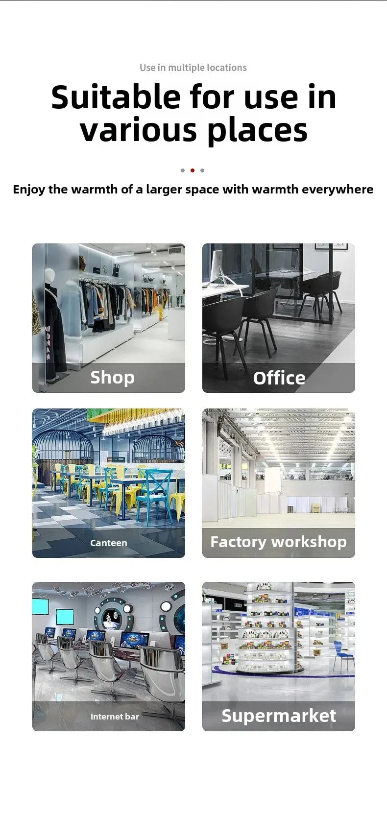 Smart Temperature-Controlled Fan Heater Fast Heating with Smart Thermostat Multi-Purpose Heater For Home And Commercial Use