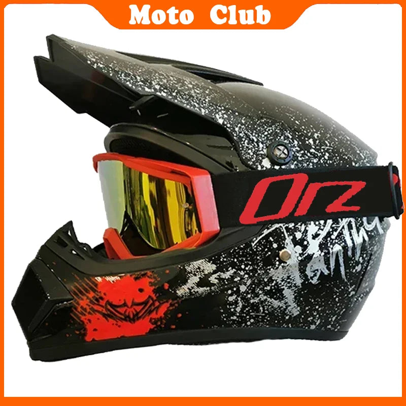 Kids Motocross Motorcycle Helmet Off Road Protective Helmet with Goggles