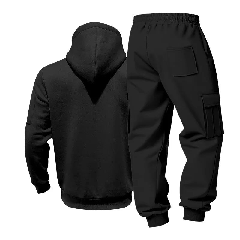 Men’s Winter Heavy Fleece Zip-Up Hoodie – Warm Casual Sportswear