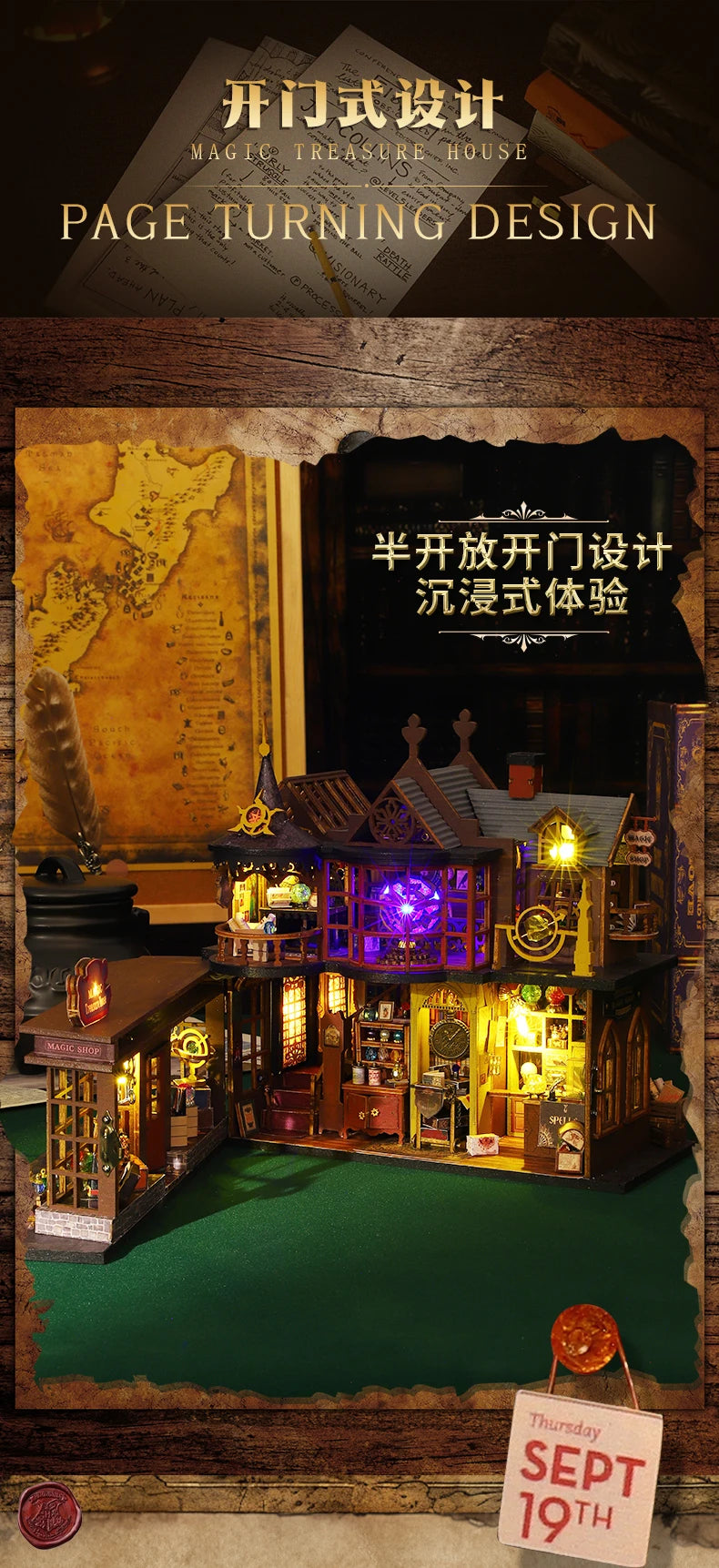 DIY Miniature Magic Treasure House Book Nook