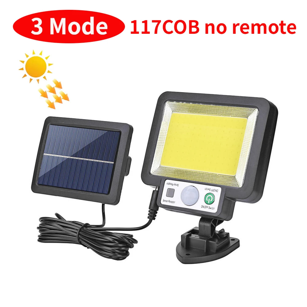 LED Solar Split Wall Lamp 3 Mode Waterproof Motion Sensor Lamp Security Outdoor Street Lighting Solar Lamp for Garden Wall Light - trendingshoping.com