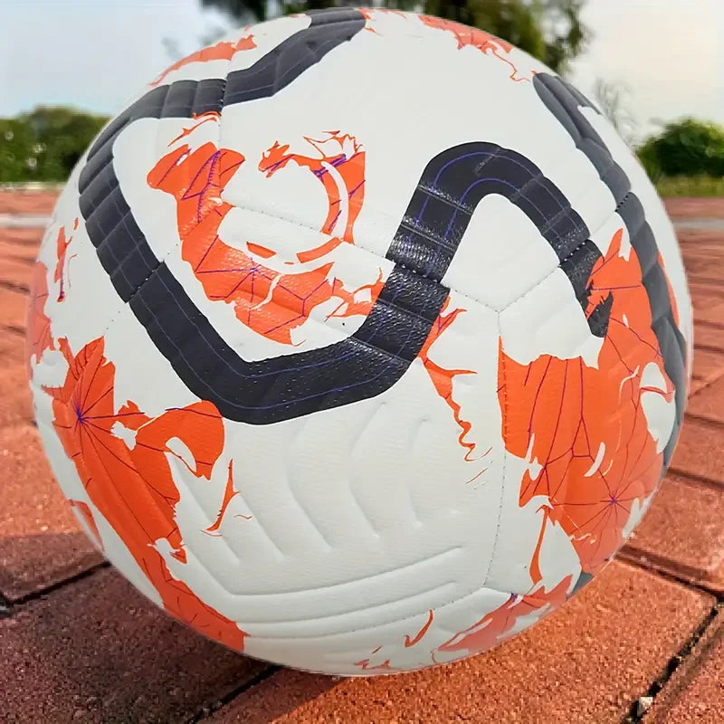 Official Size 5 Soccer Ball - Machine-Stitched PU Leather Training Football - 1PC