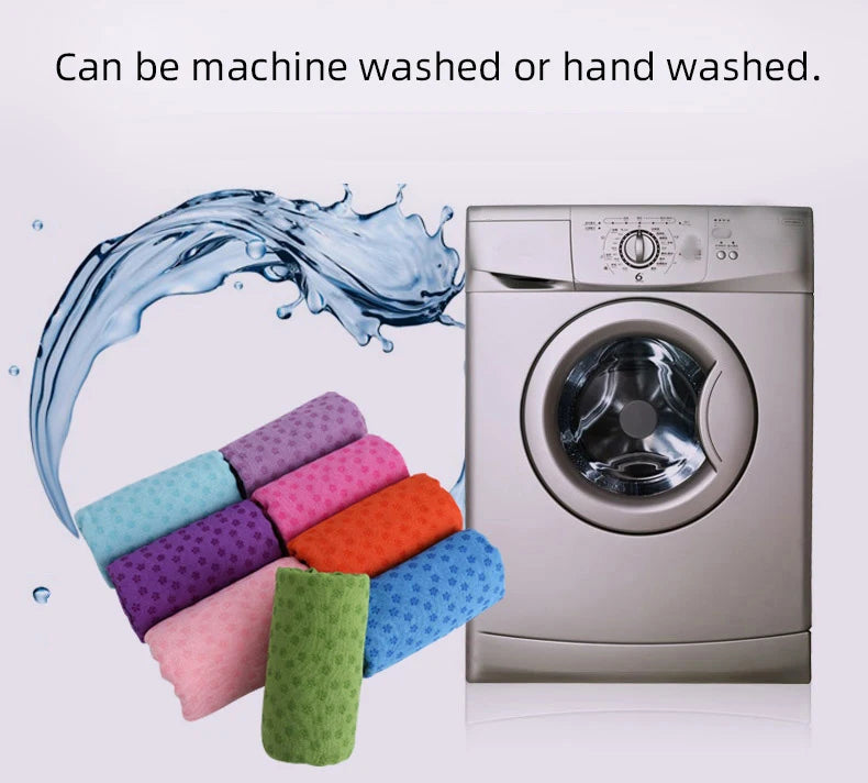 Yoga Mat Towel Non Slip Absorbent Hot Yoga Towel with Grip Points for Pilates Fitness