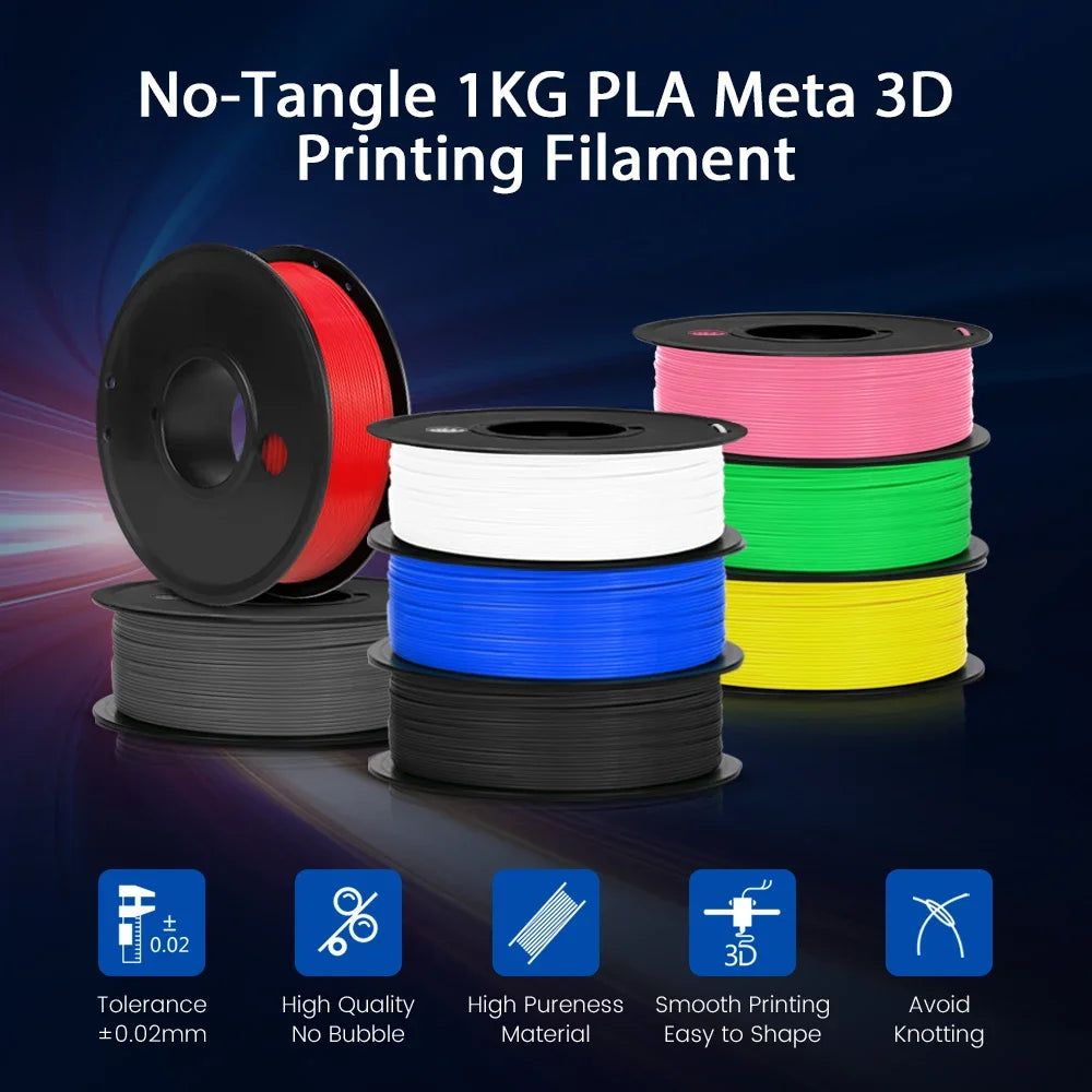 JAYO petg Filament 3d PETG 1.75mm 10Rolls Neatly Wound Toughness no bubbles 3D Printer Filament for FDM Muticolor 1.1KG /roll - trendingshoping.com