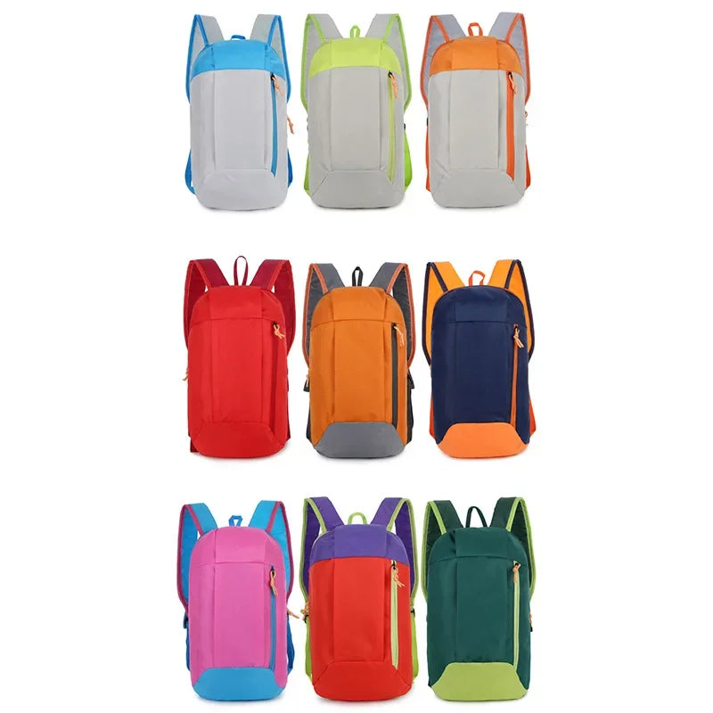 Outdoor Sports Lightweight Waterproof Backpack Travel Hiking Bag with Zipper Adjustable Belt Camping Knapsack for Men Women and Children