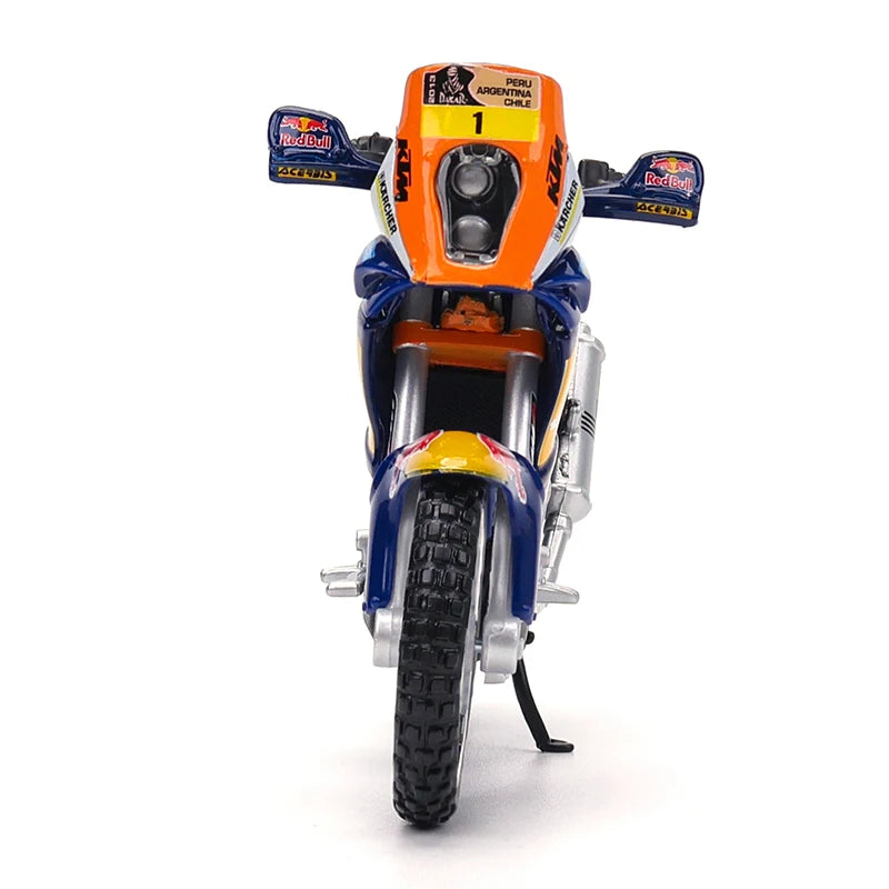 Bburago 1 18 Scale Red Bull KTM 450 Rally 2018 Alloy Die Cast Motorcycle Model Licensed Collectible