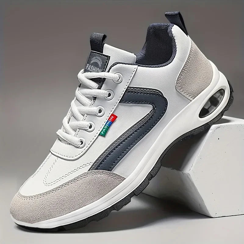 Men’s Stylish Sports Shoes | Suede Detail Lightweight Non-Slip Outdoor Sneakers