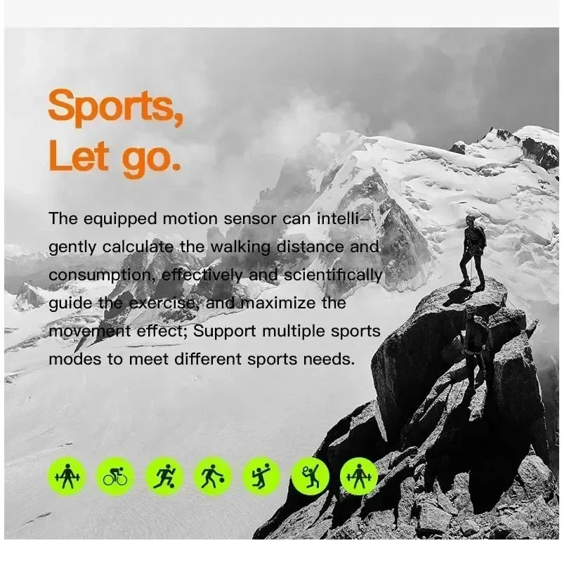 2025 Smart Watch – Heart Rate Tracker, Sleep Monitor, Dustproof & Waterproof Fitness Watch for Active Lifestyle