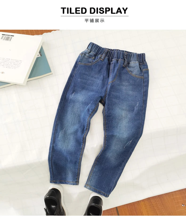 IENENS Boys' Slim Fit Straight Leg Jeans - Kids Denim Pants, Ages 5-13 Years