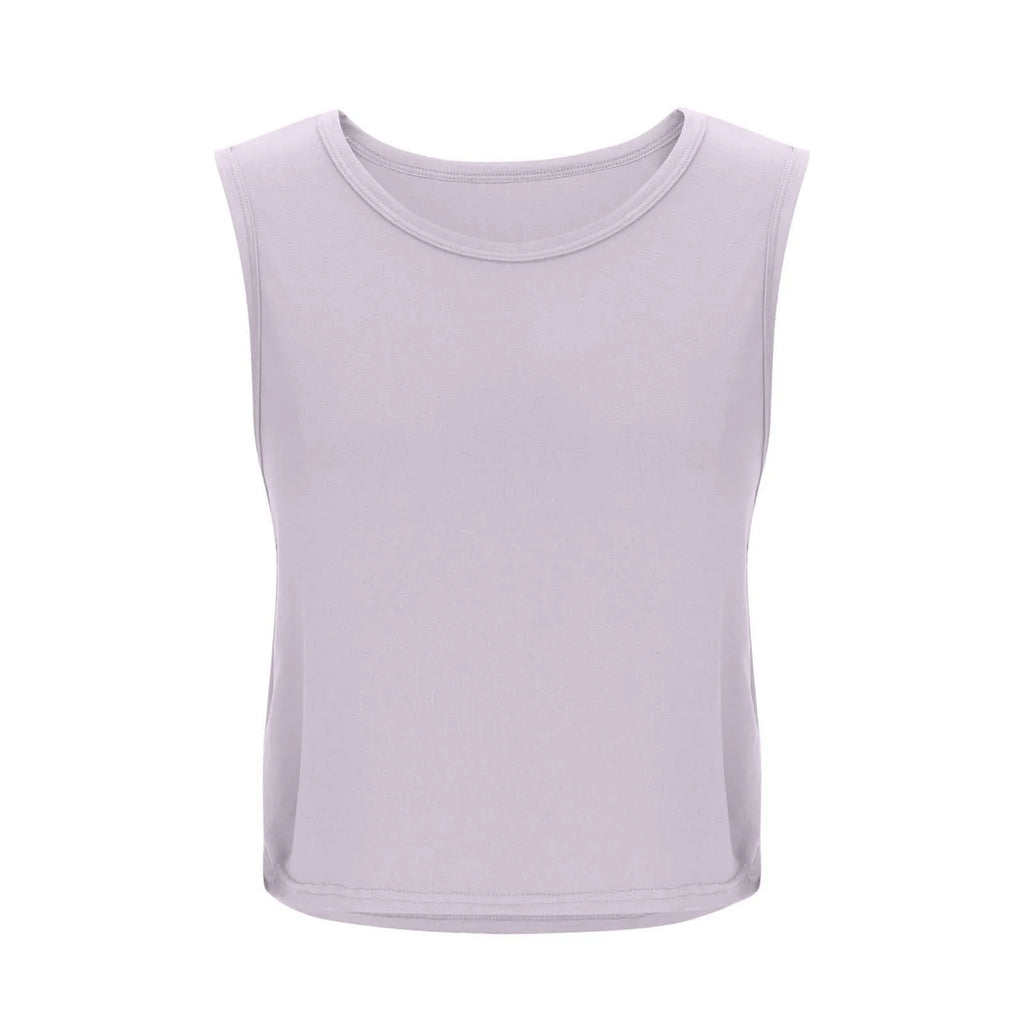 Women’s Sleeveless Yoga Top Breathable Workout Tank Crop Top Athletic Running Vest