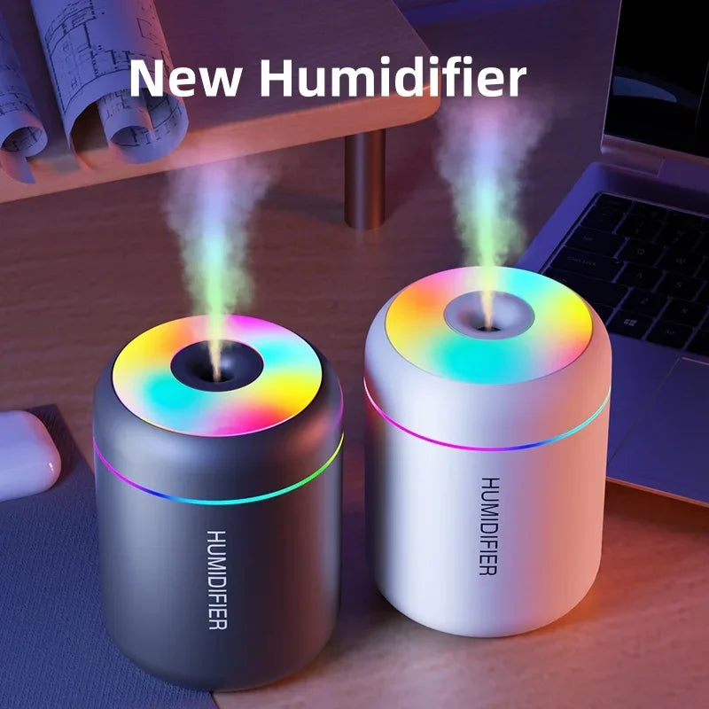 180ML Mini Air Humidifier USB Electric Aroma Diffuser Essential Oil Purifier Aromatherapy Mist Maker Lights For Car Home Bedroom - trendingshoping.com