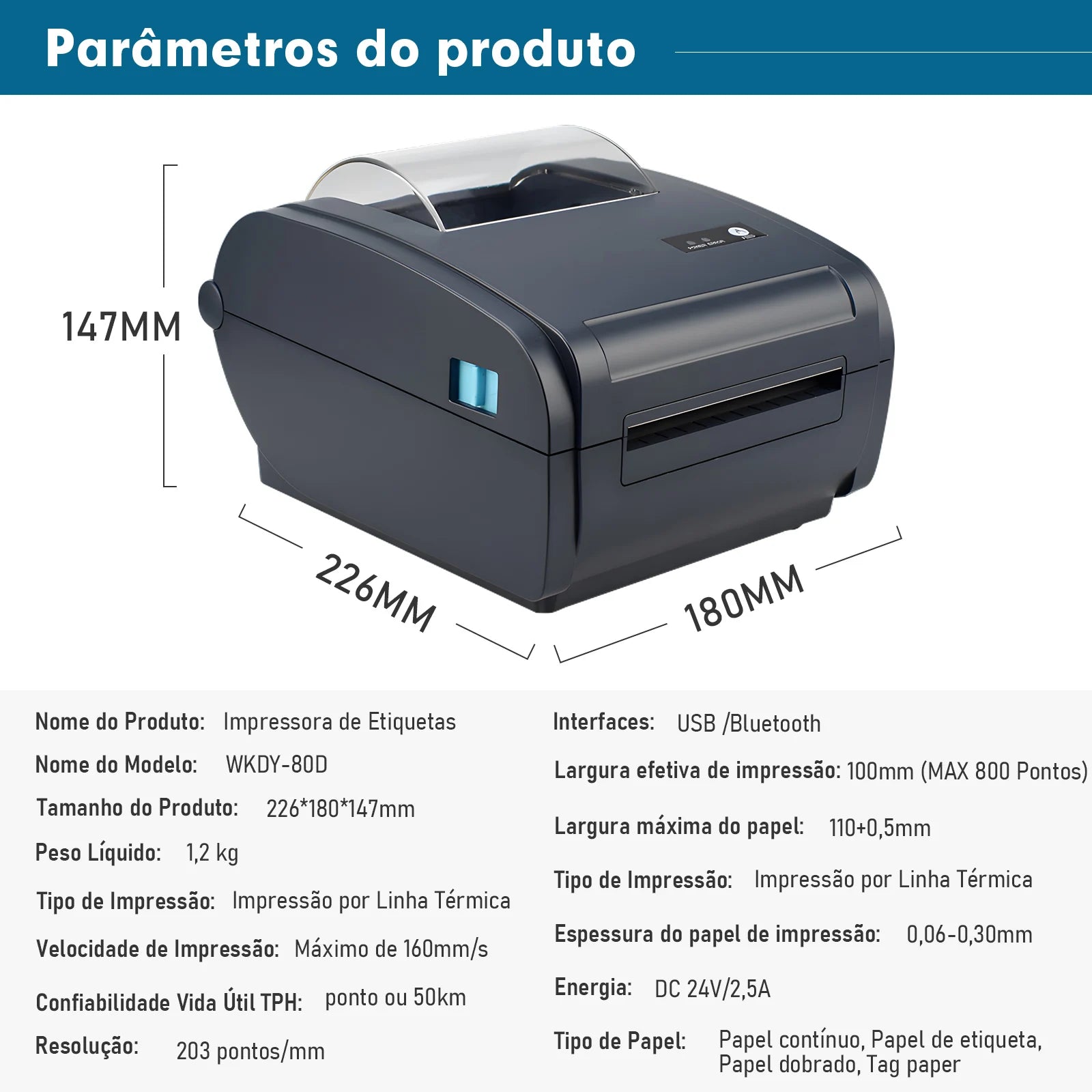 Labeler, Label Printer, Labeler, Portable Printer, Label, Support Bluetooth USB, Label Printer