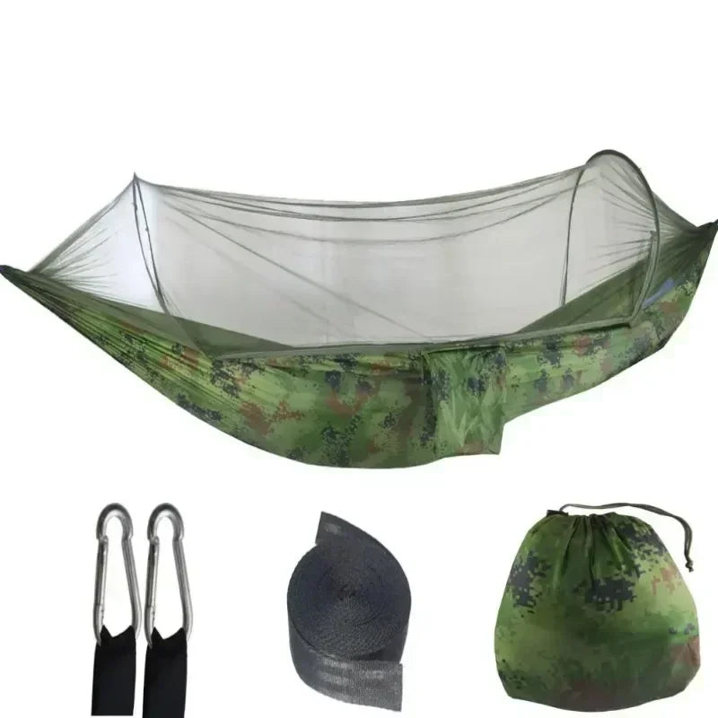 Two Person Outdoor Camping Hammock With Mosquito Net Portable Comfortable Sleeping Tent Bed