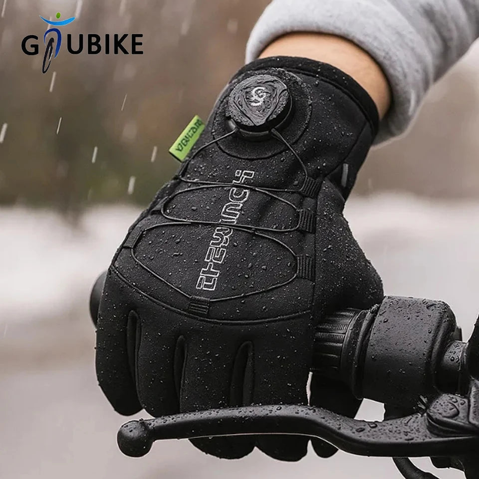 GTUBIKE Winter Warm Gloves for Men Women Extended Thickened Windproof and Waterproof Sports Touchscreen Skiing Cycling Gloves