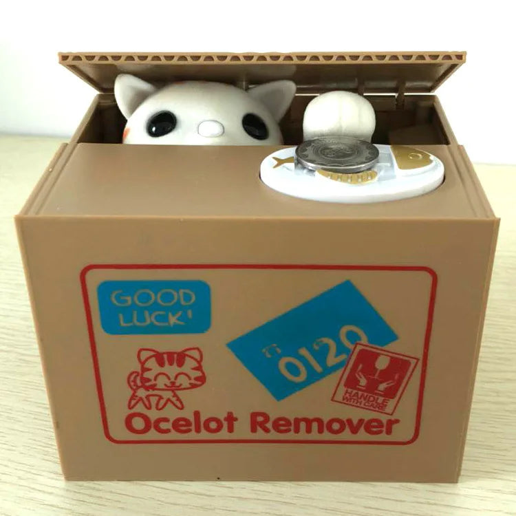 Panda Coin Box Kids Money Bank Automated Cat Thief Money Boxes Toy Gift for Children Coin Piggy Money Saving Box Christmas gift - trendingshoping.com