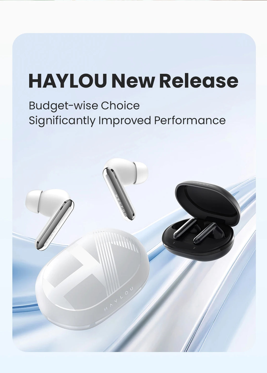 HAYLOU Mori Pro Bluetooth 5.4 Earphones -43dB ANC Active Noise Cancellation Earbuds 6 Mic Wireless Headphones 35H Battery Life - trendingshoping.com