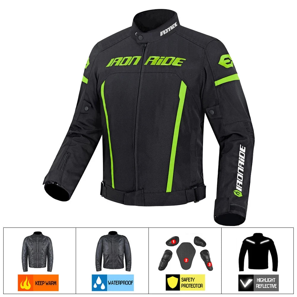 Waterproof Motorcycle Jacket and Pants Suit for Men and Women Detachable Interior Moto Clothes Keep Warm