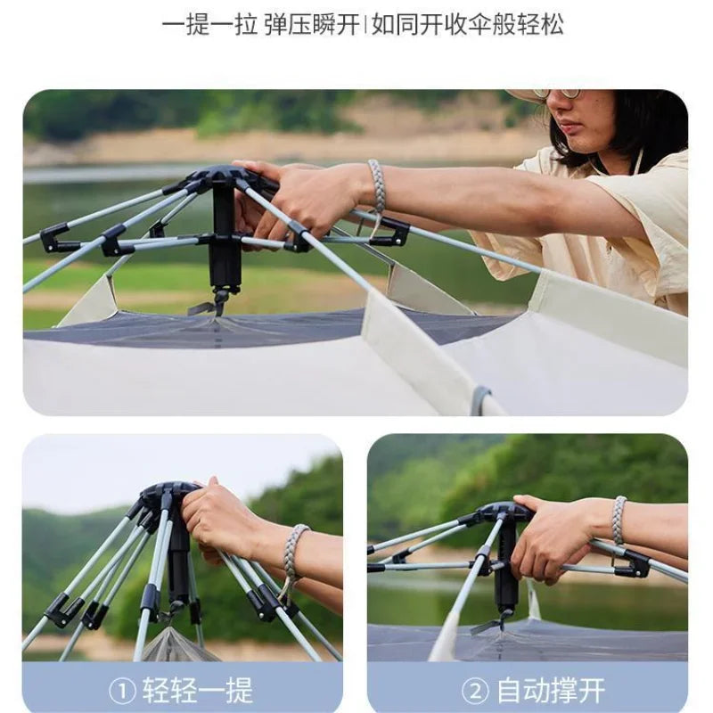 Outdoor Camping Fully Automatic Tent For Travel Beach Use 3 To 4 Person Party Tent