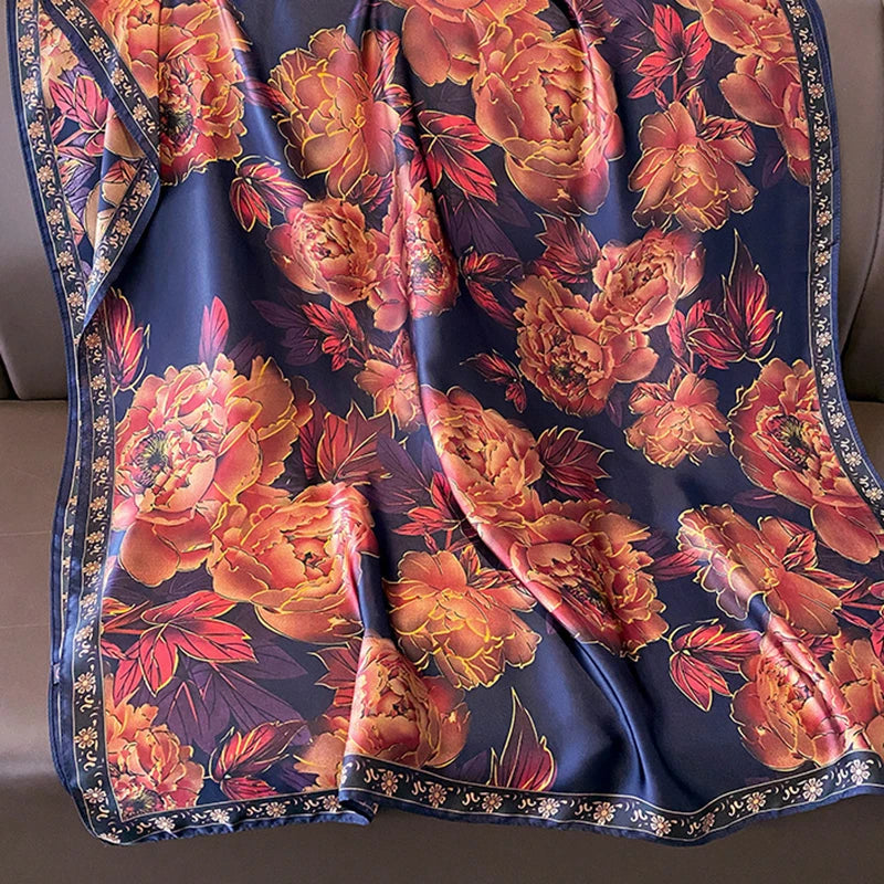 Spring Scarf Women's Luxury Design Polyester Material Soft Shawl Beach Scarf