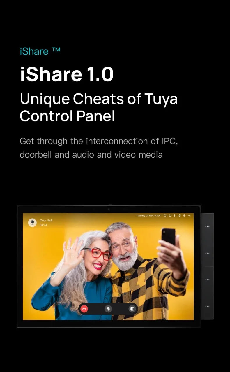 10 Point 1 Inch Tuya Smart Home Control Panel With Zigbee Hub Touch Screen Central Control Switch