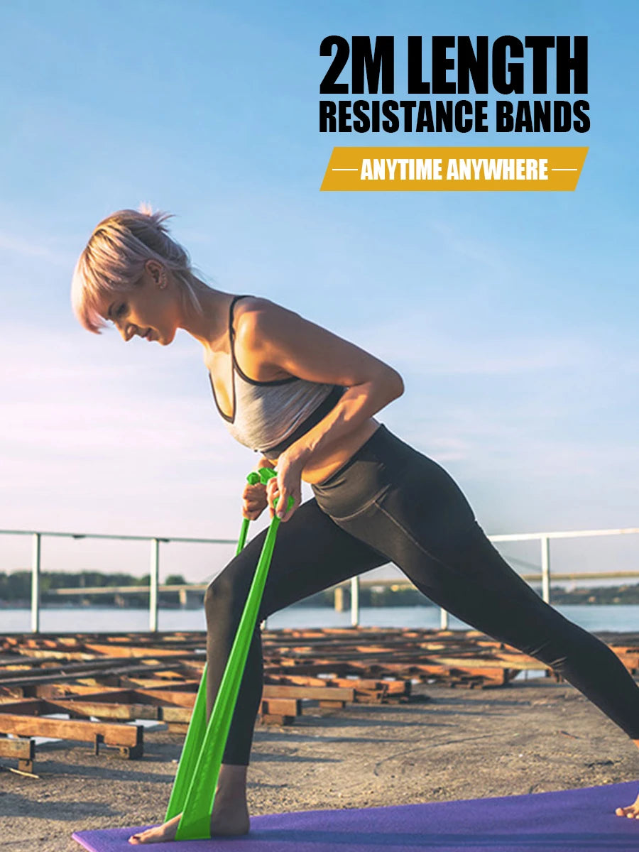 Resistance Bands for Working Out Elastic Exercise Bands Set for Yoga Pilates Rehab and Home Gym