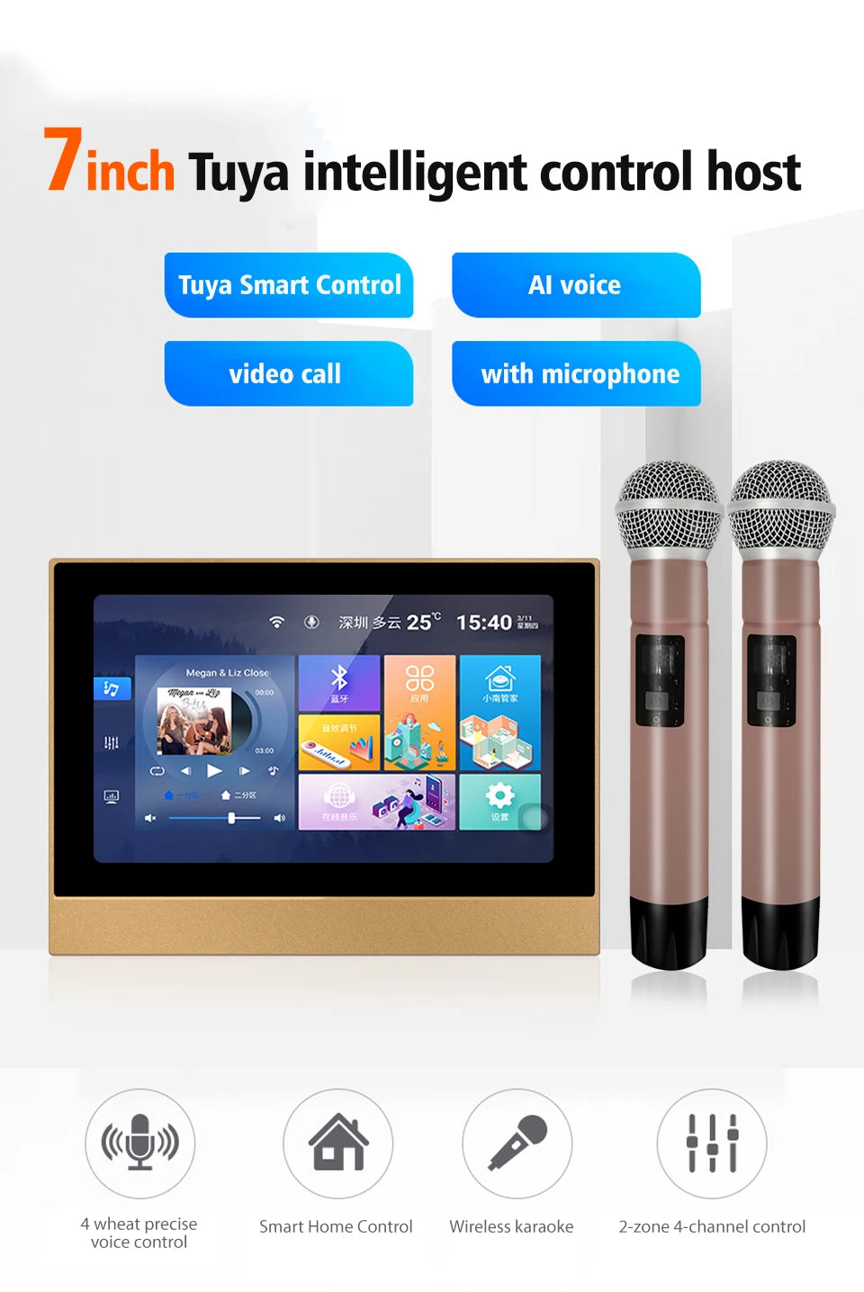 Tuya Smart Home Control Panel Controls All Tuya Smart Products Such As Home Smart Speakers and Lights Smart Home Automation