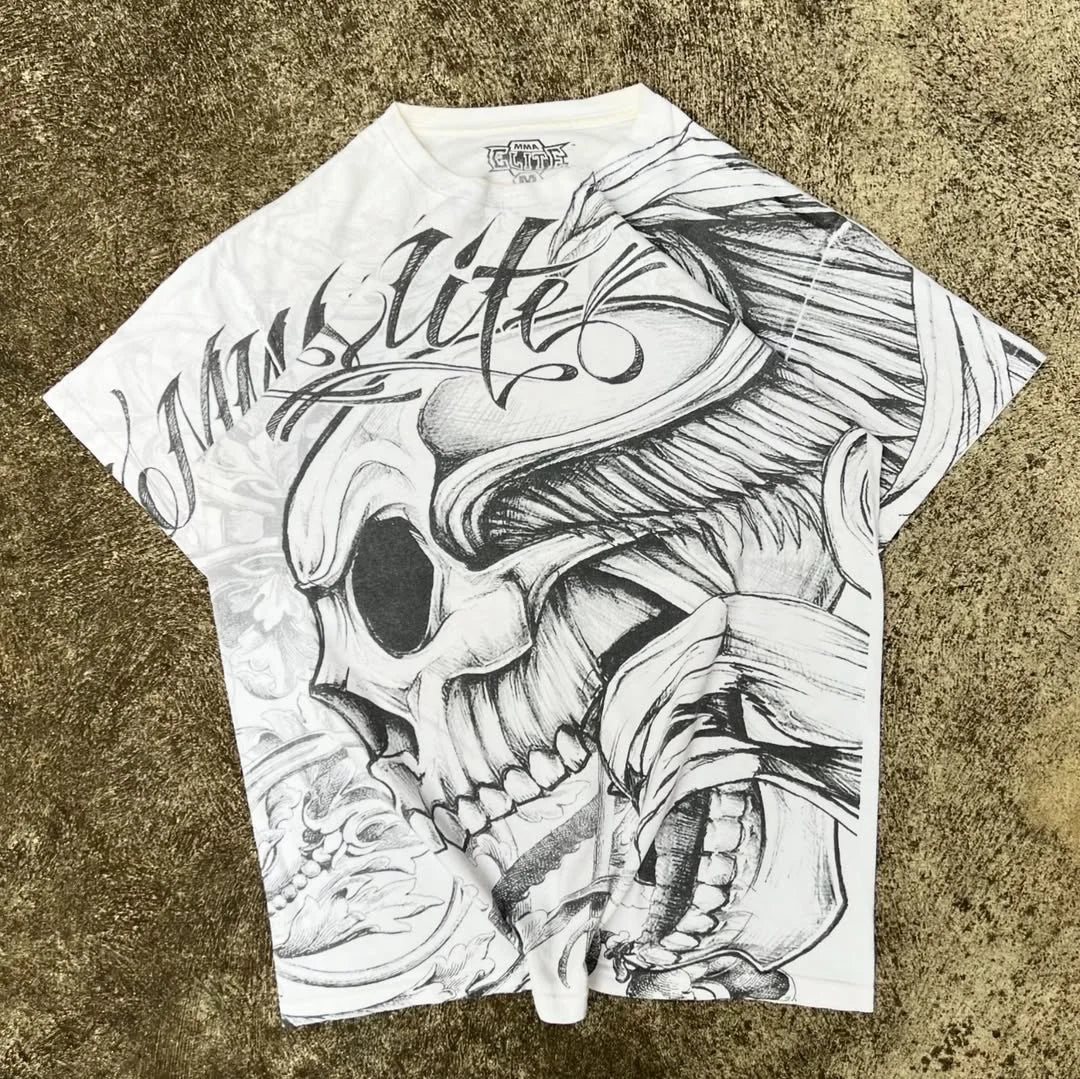 New Tapout Series T-Shirts Unisex Retro American Gothic Summer Casual Tops Hip-Hop Punk Printing Street Clothes